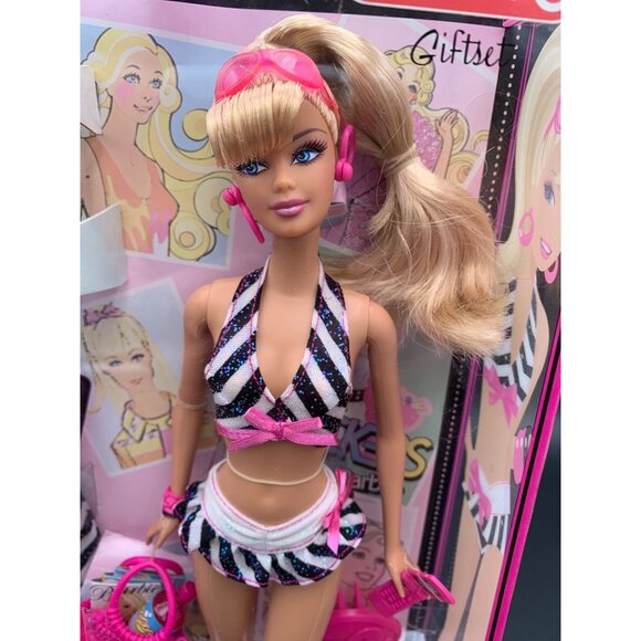 Bathing Suit Barbie Then and Now Doll 2008 Mattel P8038 Target Exclusive - Picture 2 of 12